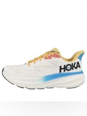 HOKA Clifton 9 running shoe in white